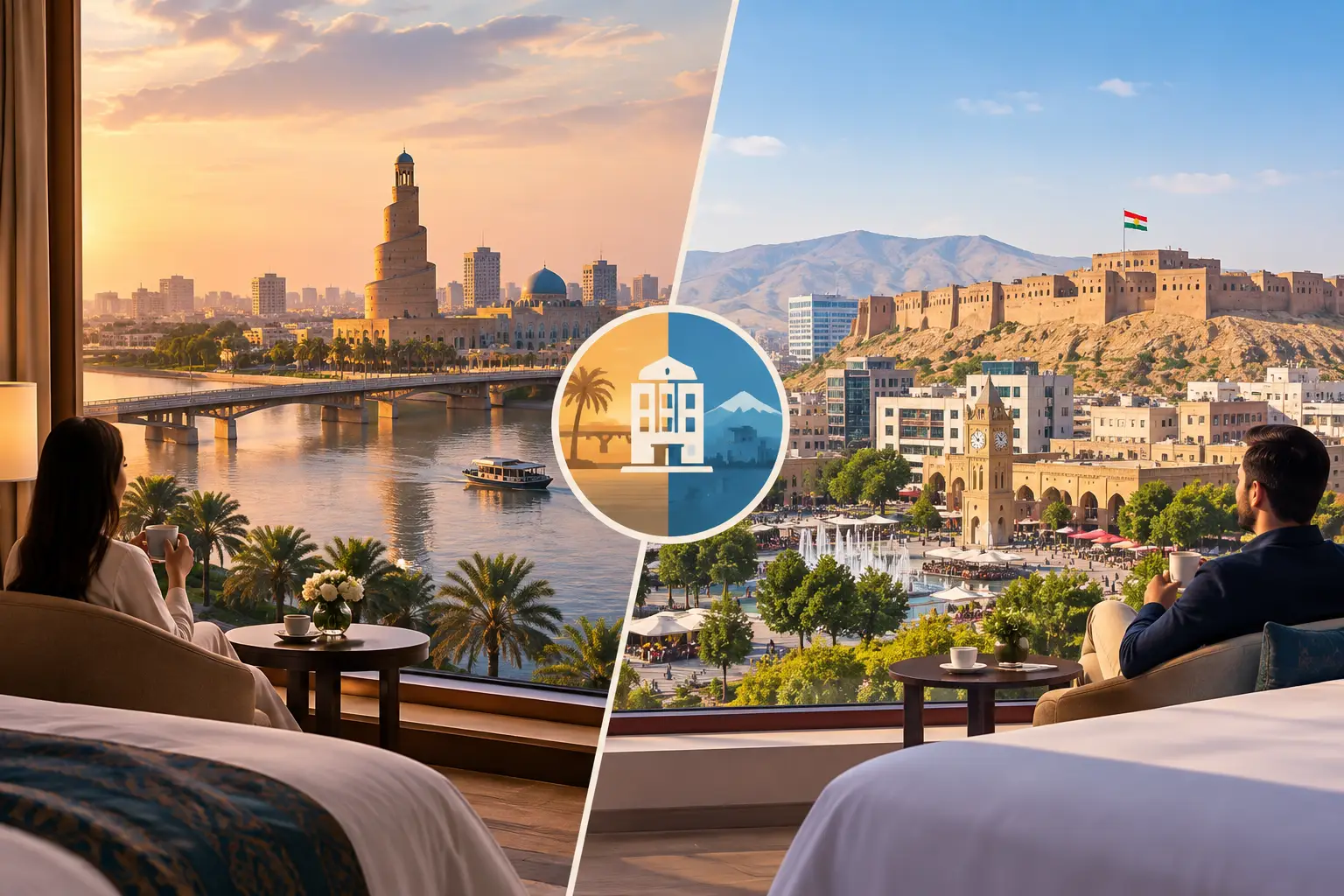 Baghdad versus Erbil hotel areas compared