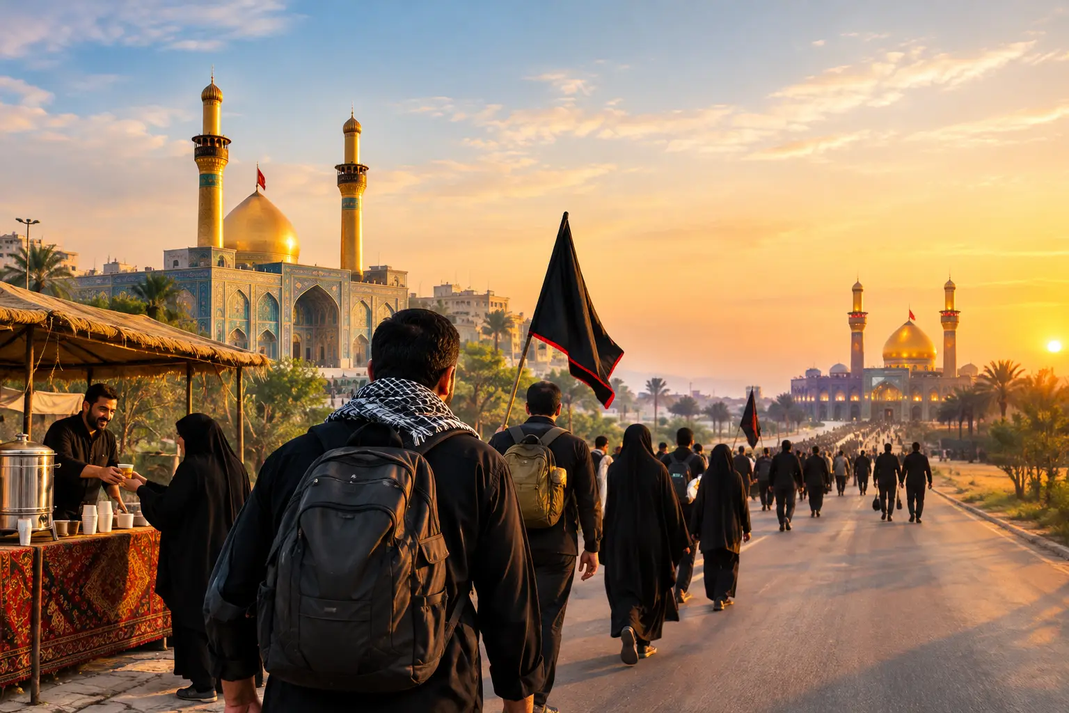 An Arbaeen Journey Example from Najaf to Karbala